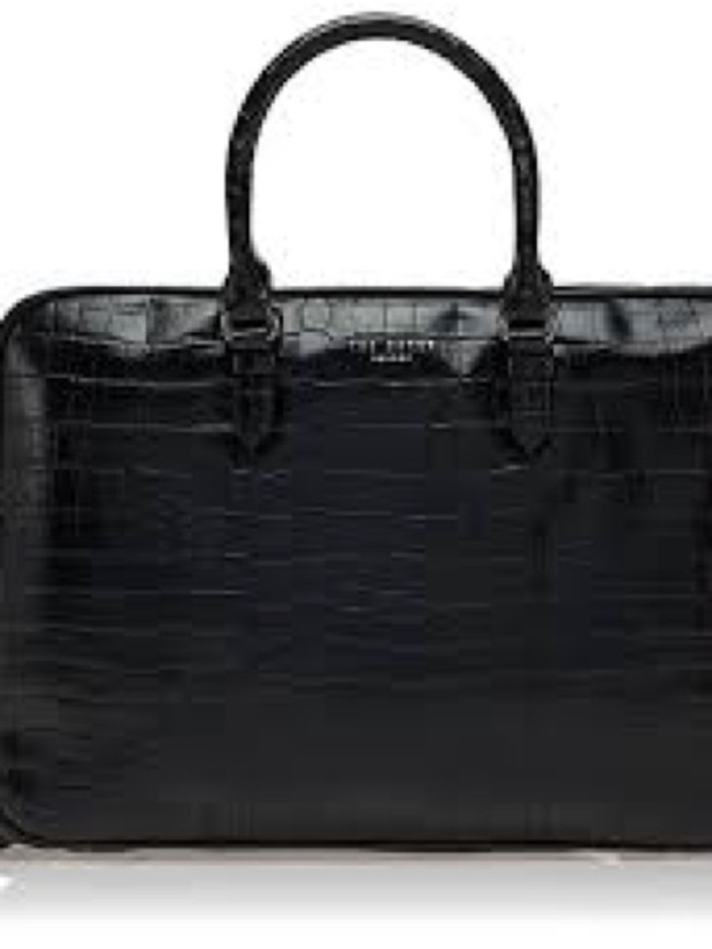 Ted Baker Fabiann Croc-Embossed Leather Document Bag.